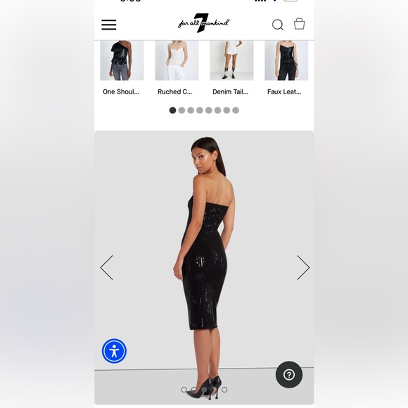 Beautiful little black dress. Sequins, new with tags. Originally $300. - Picture 4 of 6